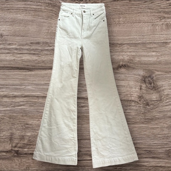 ROLLA'S Denim - Rolla’s Eastcoast Flare‎ Corduroy Pants Seagrass Mint Size 24 NWT High Rise